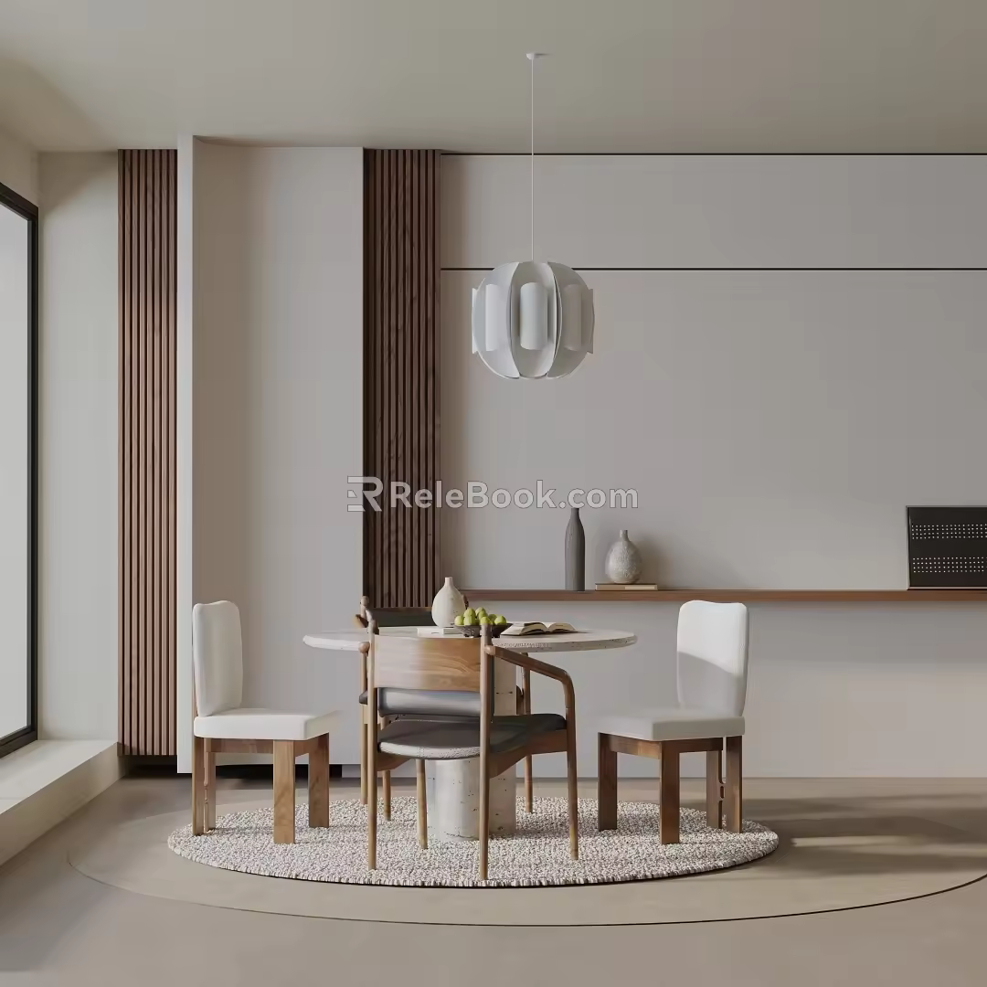Modern table combination 3d model
