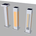 Modern Solar Powered Outdoor Lights With Column Design And LED Illumination