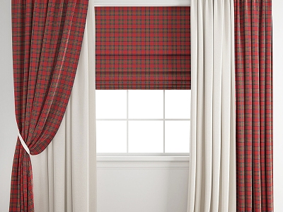 Fabric curtains 3d model