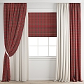 Fabric curtains 3d model