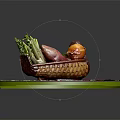Fresh Vegetables in Wicker Basket on Pink Floral Tablecloth with Beets Sweet Potatoes Onions and Celery