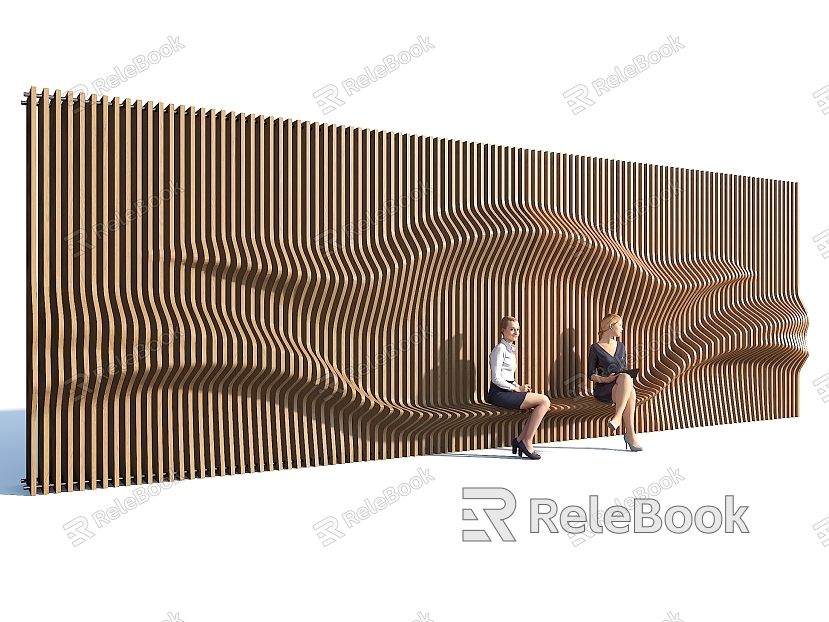 Special-shaped grille landscape wall Special-shaped wall landscape wall seat Special-shaped seat stool grid wall model