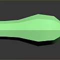 Green Low Poly Hair Dryer With Modern Stylish Design And Smooth Surface
