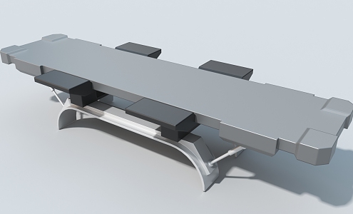 Hydraulic drag plate bridge column hard surface machinery high-tech industrial parts 3d model