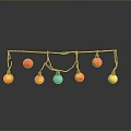Colorful Spherical Hanging String Lights With Vibrant Colors For Home Furniture Decoration
