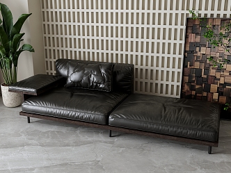 Leather sofa 3d model