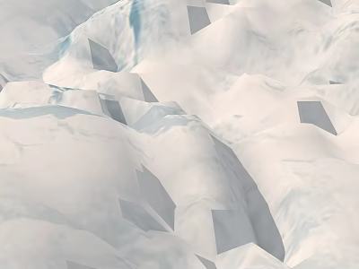 Scenic Glacier Landscape With Snowy Undulating Surfaces And Blue Ice Textures 3d model