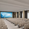 Report hall multi-function hall ladder classroom meeting room recording classroom intelligent classroom wisdom report hall 3d model