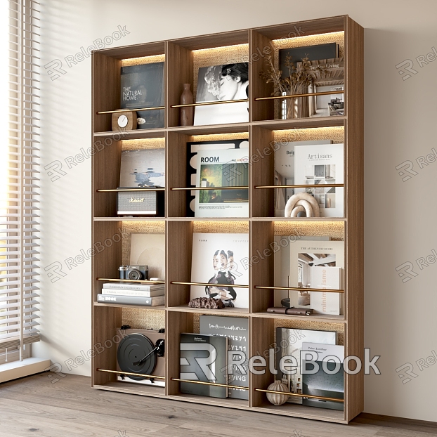 Modern Books Book Ornaments Display Cabinet Locker Magazine Ornaments model