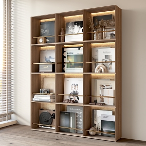 Modern Books Book Ornaments Display Cabinet Locker Magazine Ornaments 3d model