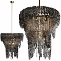 Artistic Dark Fringe Chandelier Design With Hanging Tassel Elements For Modern Decor