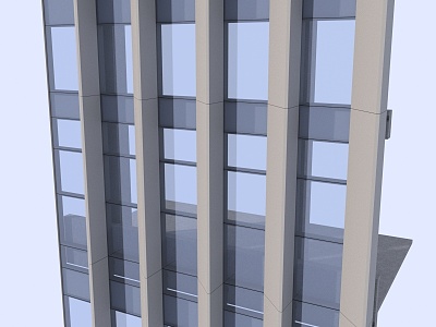 modern curtain wall model