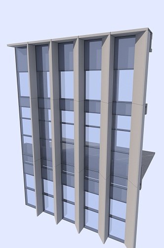 modern curtain wall 3d model