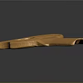 Shiny Golden Door Key With DOOR Engraving And Metallic Surface Design