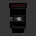 High Quality Professional Camera Lens Featuring Red Accent Ring And Black Body Design