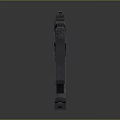 Futuristic Sci Fi Weapon with Black Body Red Accents and Scope Design