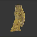 Realistic Owl Sculpture Perched On Detailed Tree Stump Home Decor Piece