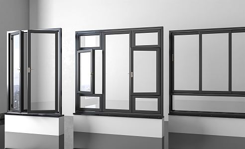 aluminum alloy windows modern windows 3d model