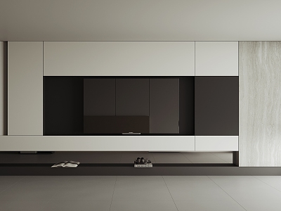 Modern TV background wall model