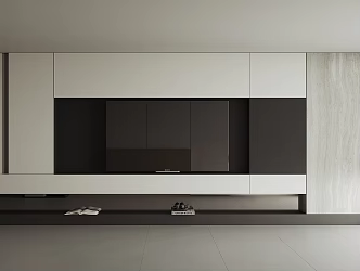 Modern TV background wall 3d model