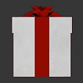 Daily Necessities White Gift Box With Red Ribbon And Bow Decoration