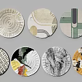 Round carpet Modern carpet 3d model