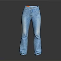 Stylish Light Blue Denim Jeans with Straight Leg Fit Button Closure and Distressed Details