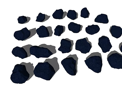 Natural Black Stone and Wood Materials for Home Decoration Projects 3d model