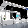 ELITEROBOT Exhibition Booth Featuring Robot Models Display Area And Staff Presence
