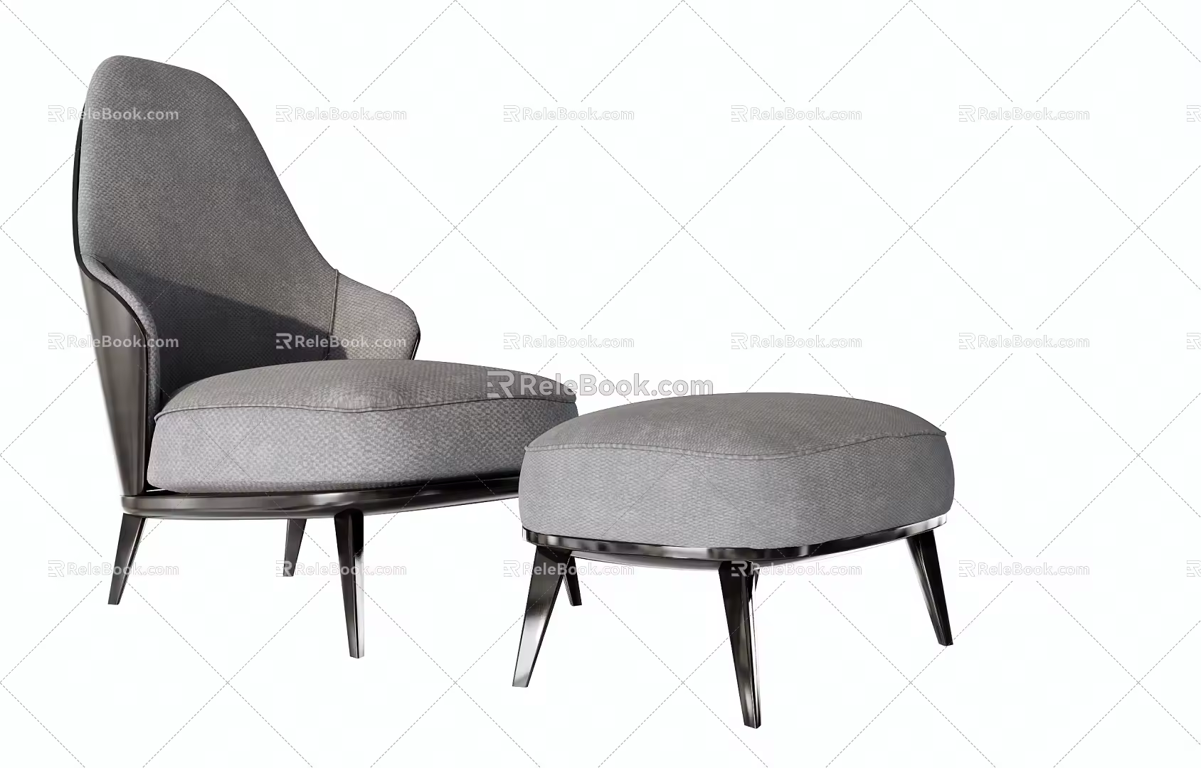 Modern Single Sofa Casual Sofa 3d model