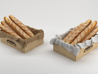 Nordic Wooden Box Bread Wooden Box 3d model