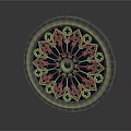 Intricate Line Design On Circular Decorative Disc With Symmetrical Radial Patterns 3d model