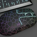 Sleek Backlit Computer Keyboard And Ergonomic Wired Mouse With Illuminated Keys