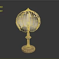 Elegant Table Lamp With White Lampshade And Gold Base Design