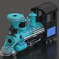 Electric train toy train 3d model