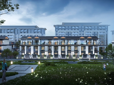 New Chinese-style townhouse model