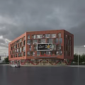 modern library building 3d model