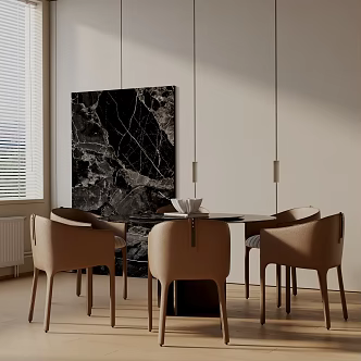 Modern dining table 3d model