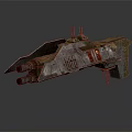 Sleek Futuristic Fighter Jet with Dual Blue Engines Gray Fuselage Red Accents