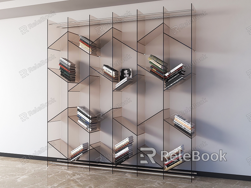 Modern Bookshelf Acrylic Bookshelf Glass Bookshelf Tea Glass Bookshelf Bookcase Glass Bookcase model