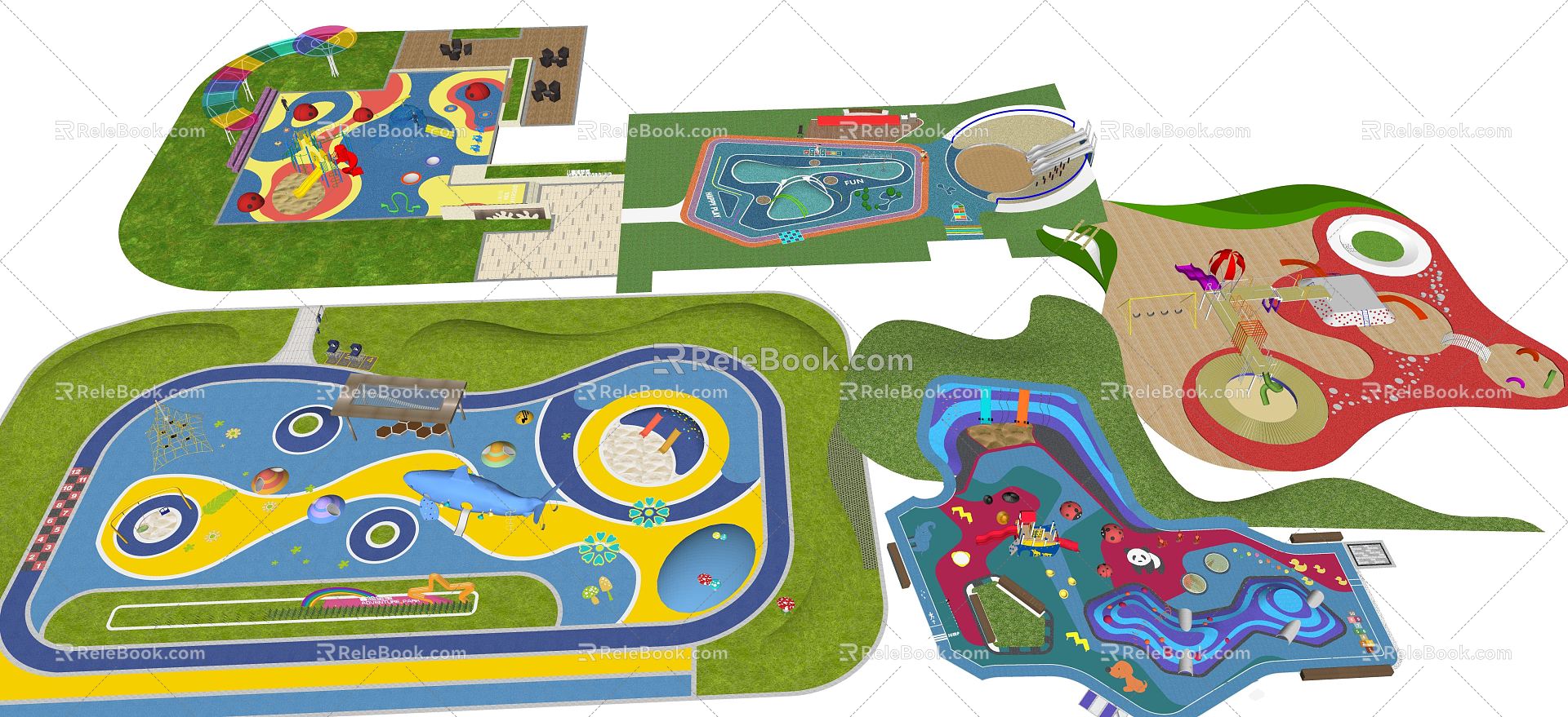 Modern Amusement Park Children's Play Area Activity Area Equipment Facilities Equipment model