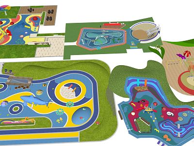 Modern Amusement Park Children's Play Area Activity Area Equipment Facilities Equipment model