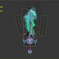 Glowing Blue Enchanted Magic Sword With Fantasy Design And Illuminated Effects