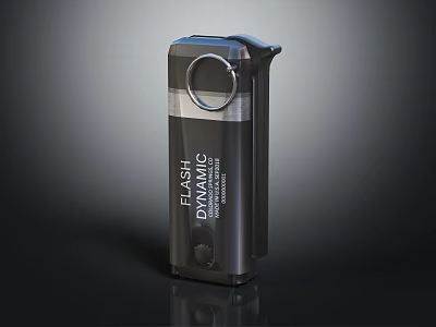 Flash Dynamic Tactical Weapon With Black Design And Portable Military Gear 3d model
