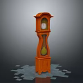 Classic Wooden Grandfather Clock As Home Decor With Elegant Design And Pendulum