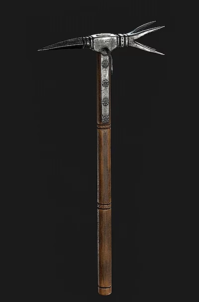 European Medieval Warhammer Hammer Mace Weapon Cold Weapon 3d model