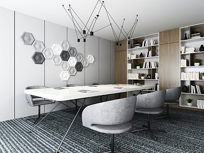 Modern Meeting Table and Chair model