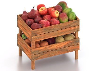 Fruit Box Fruit Basket Vegetable Basket Fruit Stall Vegetable Basket 3d model