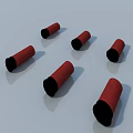 Durable Swing Door Accessories Red Black Cylindrical Design for Home Use