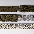Decorative Stone Feature Wall with Assorted Designs Natural Textures and Colors